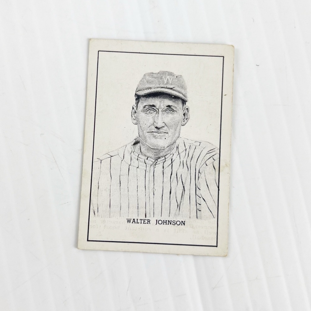 Vintage 1950 Callahan Hall of Fame Walter Johnson Baseball Trading Card